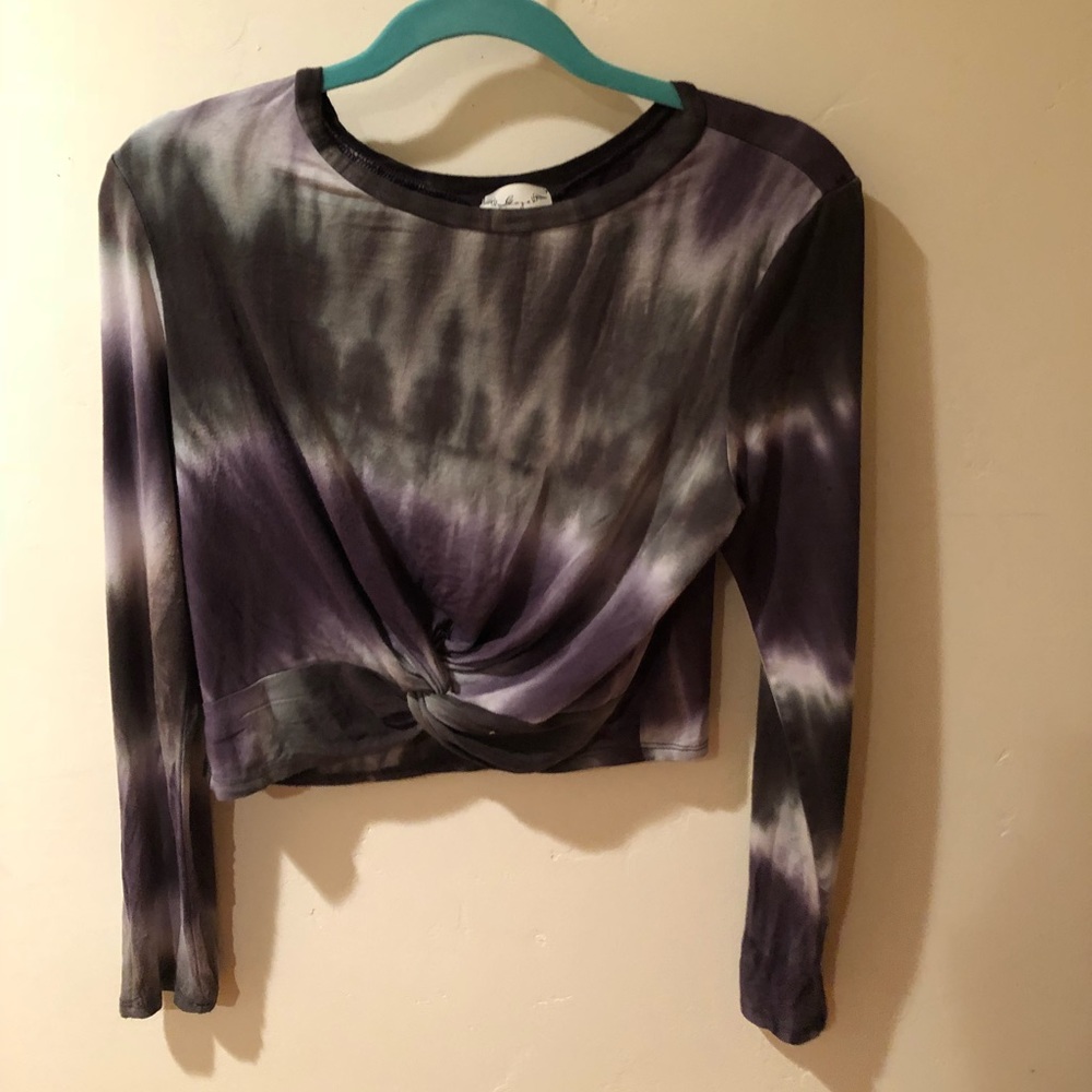 Longsleeve tie dye crop top